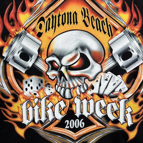 Daytona Beach Bike Week 2006 T-Shirt - Vintage Black - Picture 3 of 7
